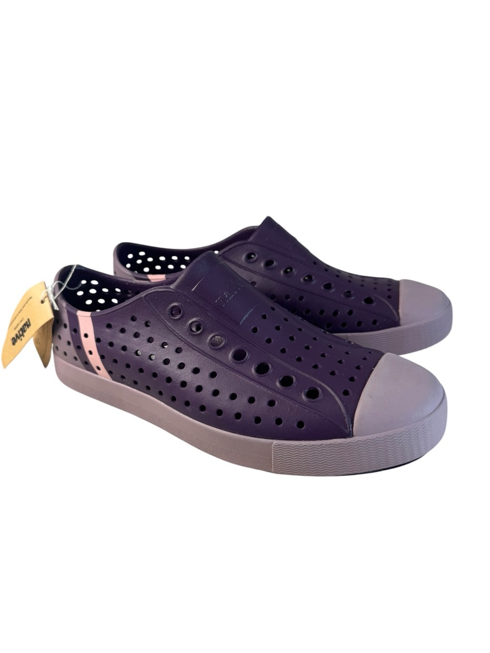 NWOB Native Jefferson Block Casual Slip-On Perforated Shoes in Purple Size 8